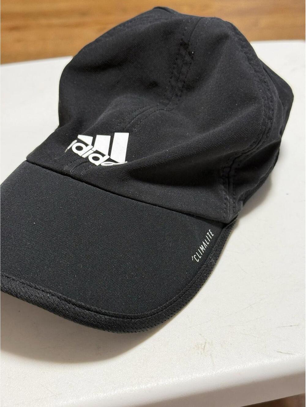 Adidas Climalite Black Baseball Cap Hat One Size Adjustable